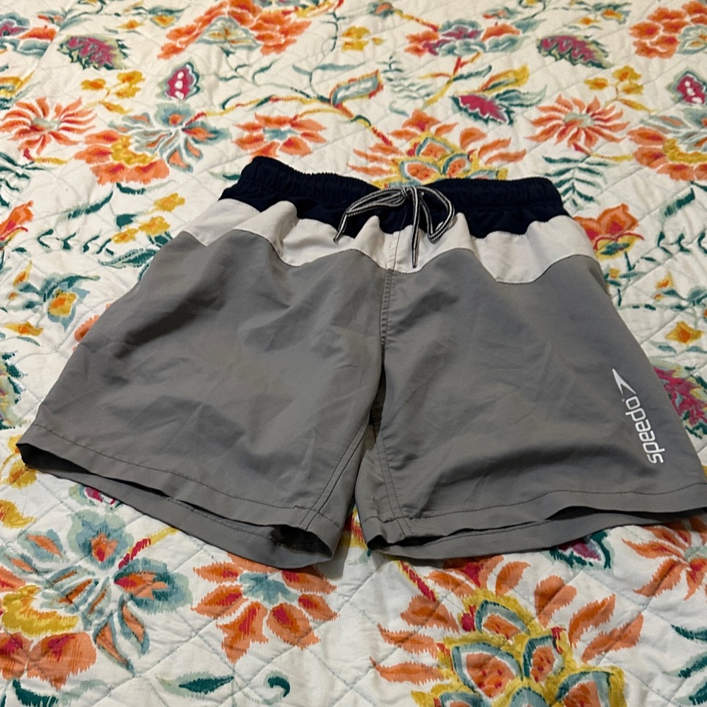 Vintage Speedo Two-Tone Gray Swim Shorts Women’s S/P/CH Active Wear Athleisure.